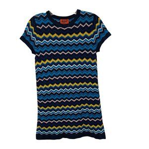 Missoni for Target Chevron Waves Knit Capped Sleeve Tunic Dress
